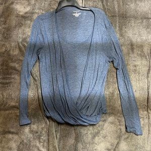 Blue long sleeve top